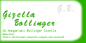 gizella bollinger business card